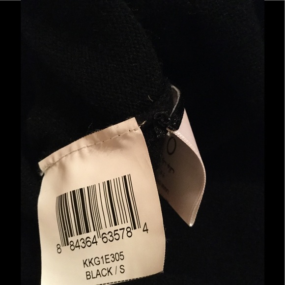 BCBGMaxazria lambswool black black 3/4 sleeve sweater size small - Picture 6 of 6